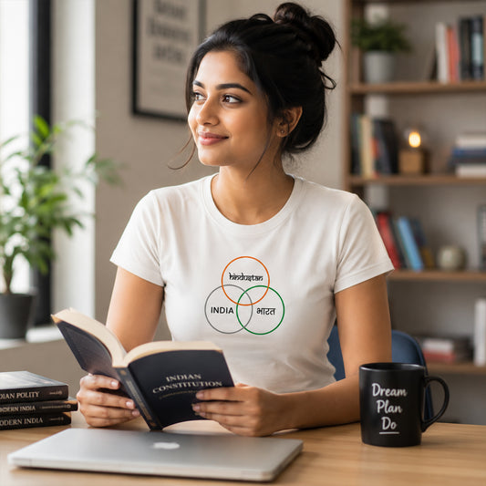 Hindustan India Bharat Women’s T-shirt | Pure Cotton