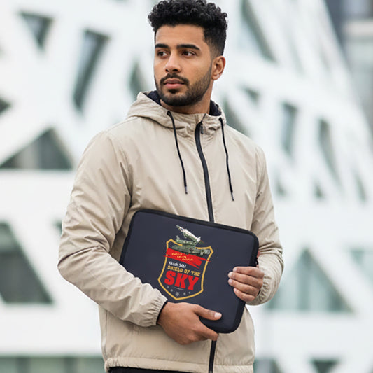 Akash SAM | Patriotic Black Sleeve Case Cover Laptop Bag For Men & Women | Luv My India Defence Collection | 14.5x11 Inch Waterproof Shock Absorber Laptop/MacBook, Office/College Laptop Bag | 3 Layer Padded Polyester Sponge Laptop Bag