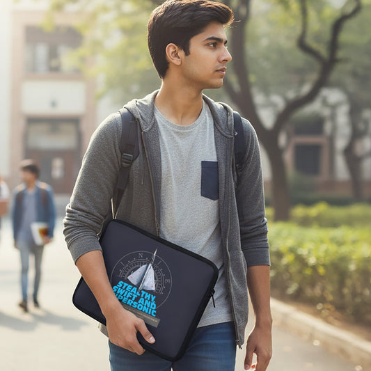 Tejas Black Defence Collection Laptop Sleeve 14.5x11 inches