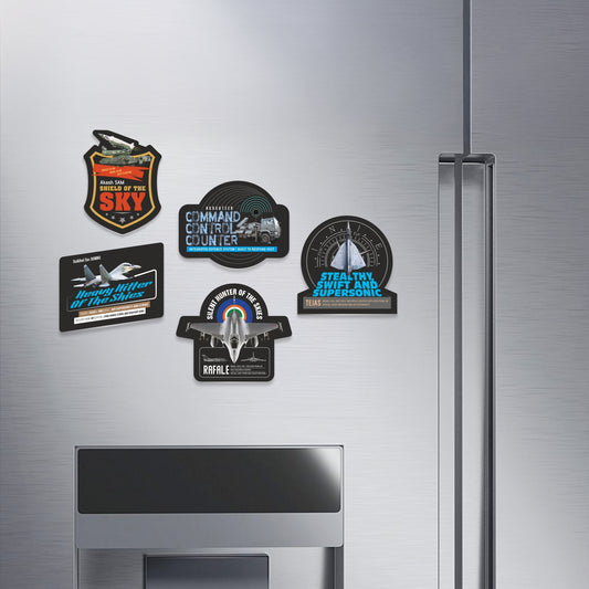 Defence Collection | Patriotic Fridge Magnet Set | Luv My India Fridge Magnets | 4x4 Inch Curated Fridge Magnets | Pack of 5