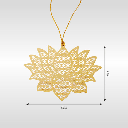 Lotus & Mahatma Gandhi | Brass Made | Set Of 2
