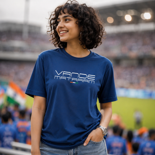 Your Name Vande Mataram Modern Typography Unisex T-Shirt | Customisable
