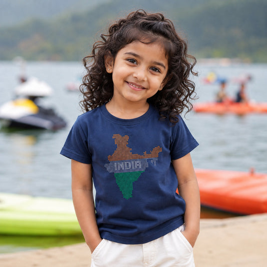 Indian Map Kids T-Shirt | Pure Cotton