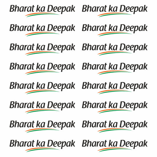 Your Name Bharat Pride Personalised Modal Silk Stole | Unisex | White & Saffron | Dual-Sided Print
