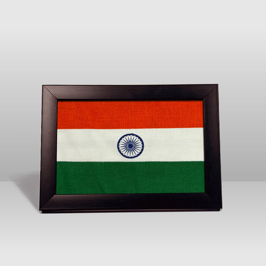 Khadi Tiranga | Dark Brown Frame | 6 X 4 Inches