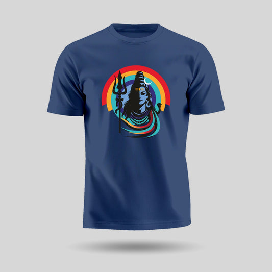 Bhagwan Shiv | Round Neck Unisex T-Shirt | Pure Cotton Luv My India Fashion | Luv My India Spiritual T-Shirt
