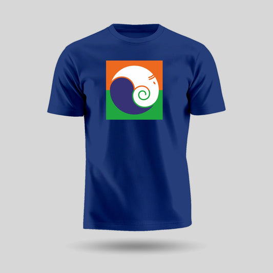 Ganpati Bappa Tricolour | Round Neck Unisex T-Shirt | Pure Cotton Luv My India Fashion | Ganesh Chaturthi Spiritual T-Shirt