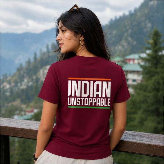 Indian Unstoppable | Gen Z Unisex Pure Cotton T-Shirt