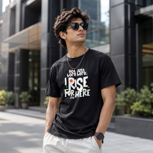 I Rise For Here | Gen Z Unisex Pure Cotton T-Shirt