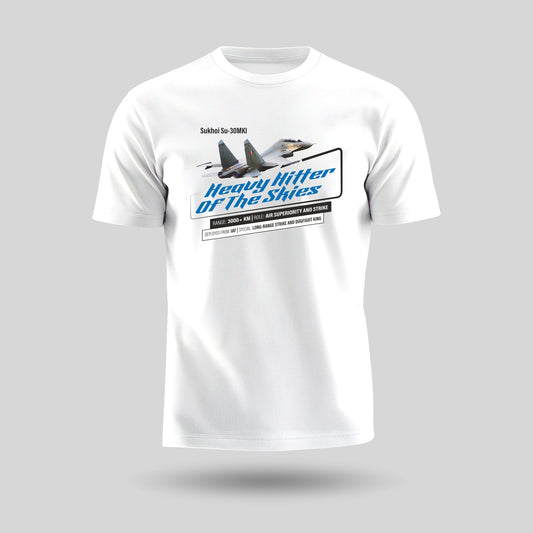 Sukhoi Su-30MKI | Round Neck Patriotic Unisex T-Shirt | Pure Cotton Luv My India Fashion | Indian Defence T-Shirt