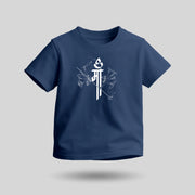 Maa Design | Round Neck Kids’ Unisex T-Shirt | Pure Cotton Luv My India Fashion | Navratri Spiritual T-Shirt