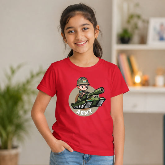Kids Name Indian Army T-Shirt | Customisable
