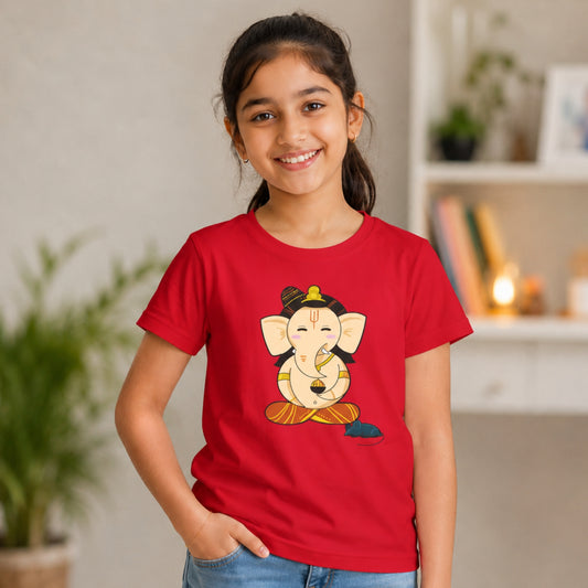 Kids' Name Little Ganesha T-Shirt | Customisable Name