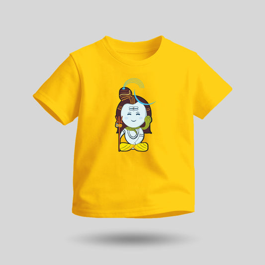 Lord Shiva | Round Neck Kids’ Unisex T-Shirt | Pure Cotton Luv My India Fashion | Mahadev Spiritual T-Shirt