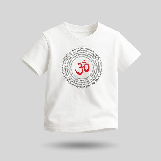 Om Design | Round Neck Kids’ Unisex T-Shirt | Pure Cotton Luv My India Fashion | Om Spiritual T-Shirt