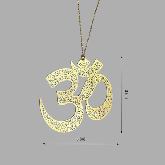 Om & India Map | Brass Made | Set Of 2
