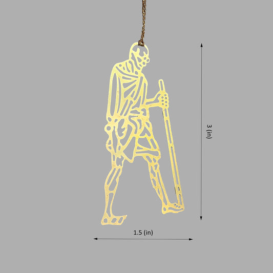 Mahatma Gandhi & India Map | Brass Made | Set Of 2
