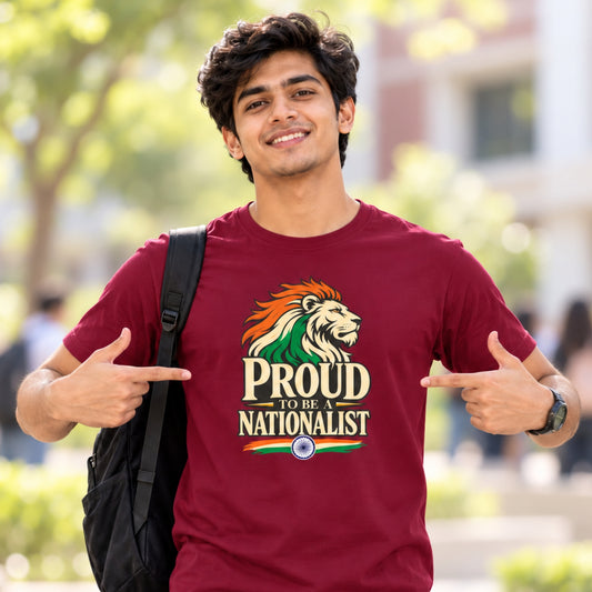 Proud to Be a Nationalist Lion Pride | Unisex Pure Cotton T-Shirt