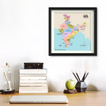 Frame For Wall Decor Map Of India