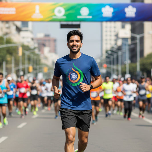 Tiranga Themed | Round Neck Unisex T-Shirt | Pure Cotton Luv My India Fashion | Patriotic T-Shirt