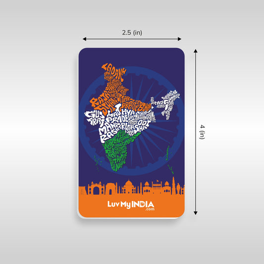 Patriotic Fridge Magnet Set | Luv My India Fridge Magnets | Indian Map Fridge Magnet | India Bharat Fridge Magnet | Bharat India Fridge Magnet | Curated Pack of 3