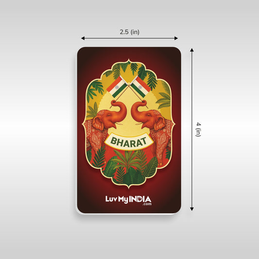 Patriotic Fridge Magnet Set | Luv My India Fridge Magnets | Majestic Bharat Fridge Magnet | Indi Vibes Only Fridge Magnet | Jai Hind Fridge Magnet | Curated Pack of 3