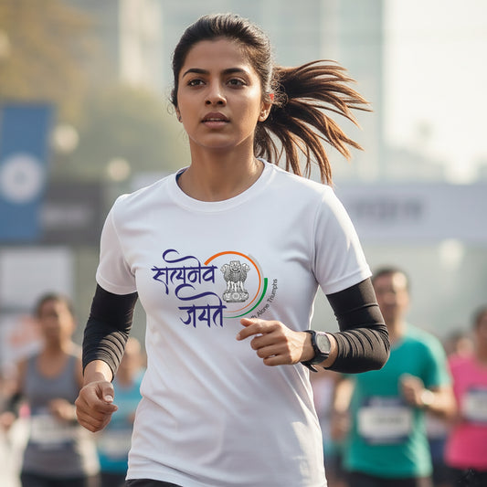 Satyameva Jayate: Truth Alone Triumphs | Round Neck Unisex T-Shirt | Pure Cotton Luv My India Fashion | Patriotic T-Shirt