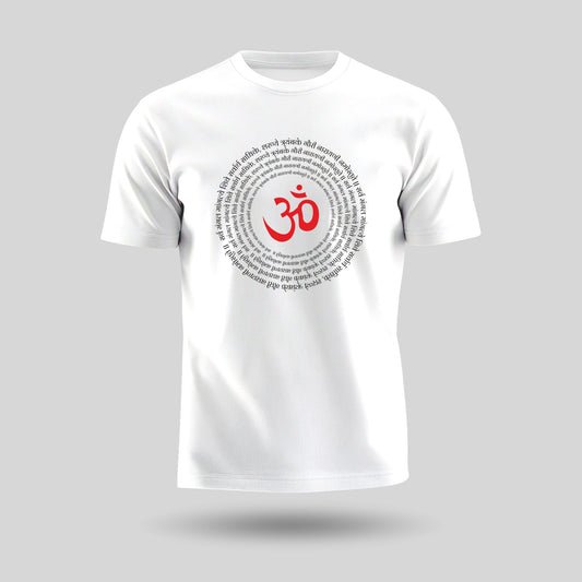 Om Design | Round Neck Unisex T-Shirt | Pure Cotton Luv My India Fashion | Om Spiritual T-Shirt