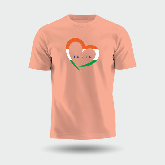 India Tricolour Heart Unisex T-Shirt | Pure Cotton | Signature Love Design