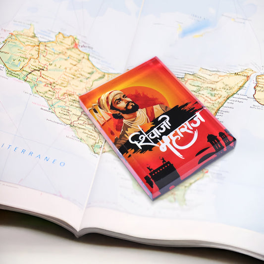 Shivaji Maharaj Paperweight | Luv My India Acrylic 2.5x3.5 Inch Patriotic Paperweight