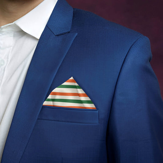 Waves Of Tricolour | Modal Silk Pocket Square