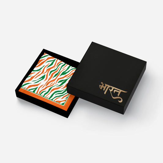 Tricolour Flow Modal Silk Pocket Square