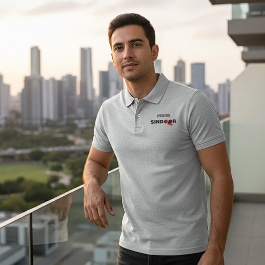 Operation Sindoor | PCPQ Polo Neck Unisex T-Shirt | Pure Cotton Luv My India Fashion | Patriotic T-Shirt