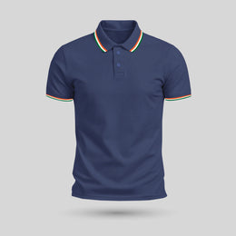 Tiranga / Tricolour | PCPQ Polo Neck Unisex T-Shirt | Pure Cotton Luv My India Fashion | Tricolour Stripe Patriotic T-Shirt