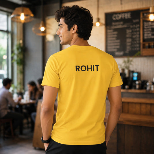 Your Name India Bharat Dual Script Unisex T-Shirt | Customisable