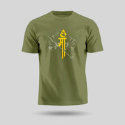 Maa Design | Round Neck Unisex T-Shirt | Pure Cotton Luv My India Fashion | Navratri Spiritual T-Shirt