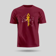 Maa Design | Round Neck Unisex T-Shirt | Pure Cotton Luv My India Fashion | Navratri Spiritual T-Shirt