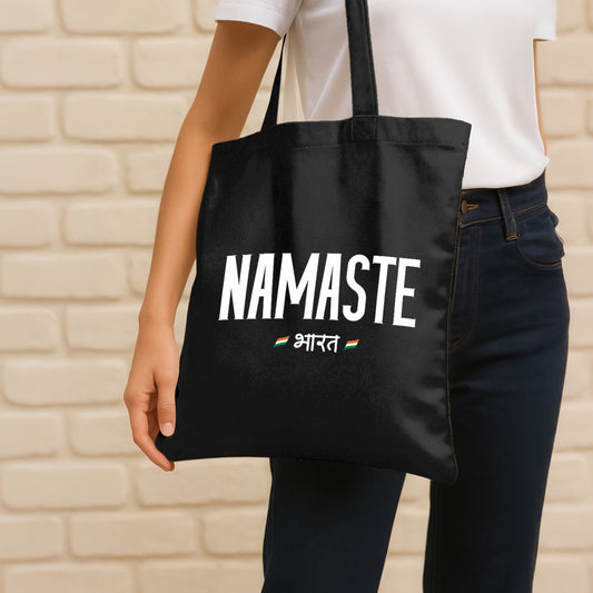 Namaste Bharat Cotton Canvas Tote Bag