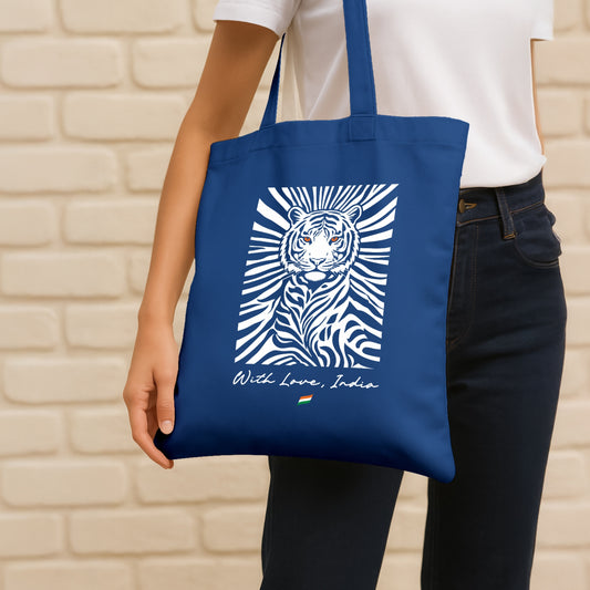 Royal Tiger Cotton Canvas Tote Bag
