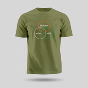 Hindustan, India, Bharat | Round Neck Unisex T-Shirt | Pure Cotton Luv My India Fashion | Patriotic T-Shirt