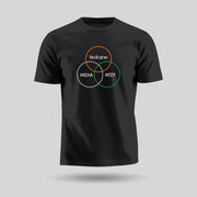 Hindustan, India, Bharat | Round Neck Unisex T-Shirt | Pure Cotton Luv My India Fashion | Patriotic T-Shirt