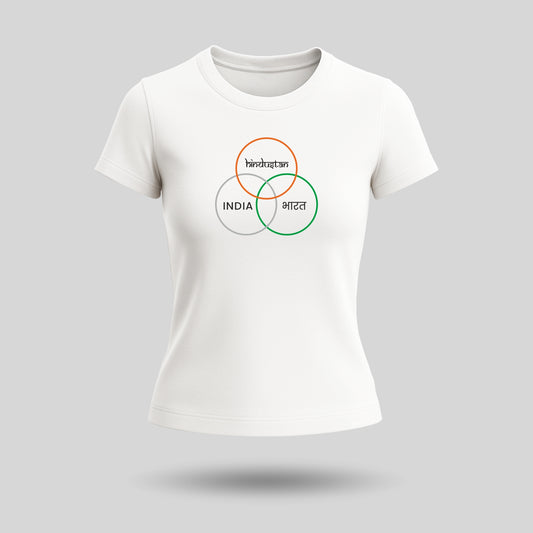 Hindustan India Bharat Women’s T-shirt | Pure Cotton