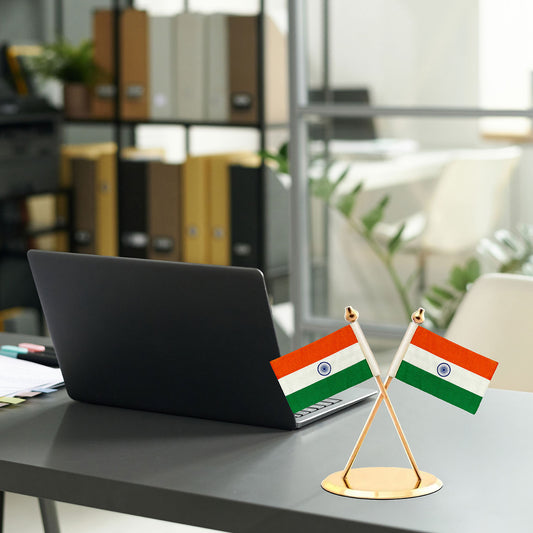 Cross Flag Plate For Office Mandir