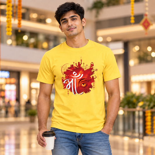 Your Name Divine Gaze of Maa Durga Unisex T-Shirt | Customisable