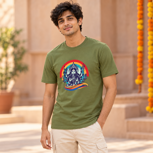 Your Name Maa Durga Shakti Unisex T-Shirt | Customisable