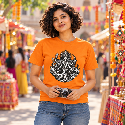 Your Name Maa Durga Shakti Roop Unisex T-Shirt | Customisable