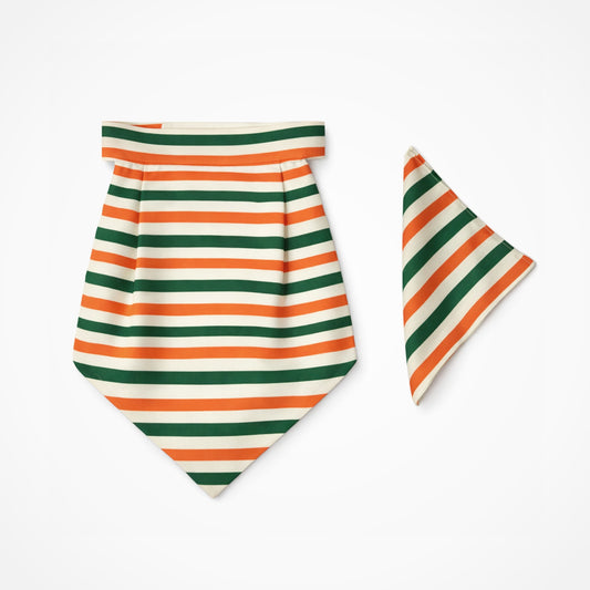 Indian Tricolour | Ascot & Pocket Square Set | Premium Bemberg Silk