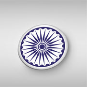 Ashoka Chakra Round Badge | Luv My India Badges | 4x4 CM Patriotic Pin Button Badges | Pack of 5