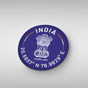 India Round Badge | Luv My India Badges | 4x4 CM Patriotic Pin Button Badges | Pack of 5