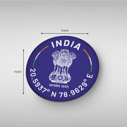 India Round Badge | Luv My India Badges | 4x4 CM Patriotic Pin Button Badges | Pack of 5